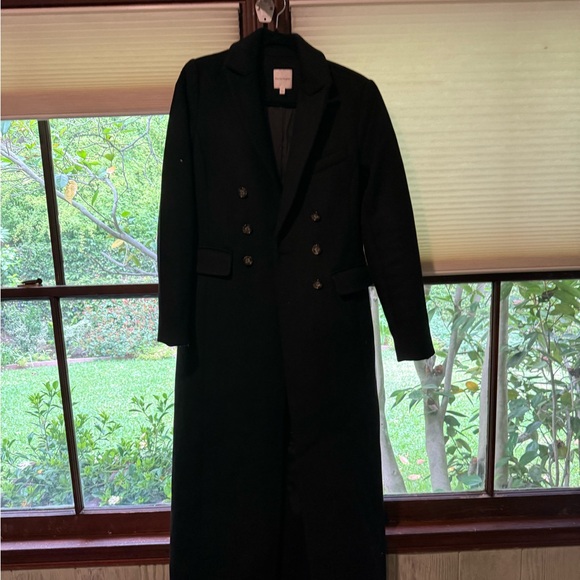 FAVORITE DAUGHTER Simon Black Trench Coat S - Picture 3 of 5